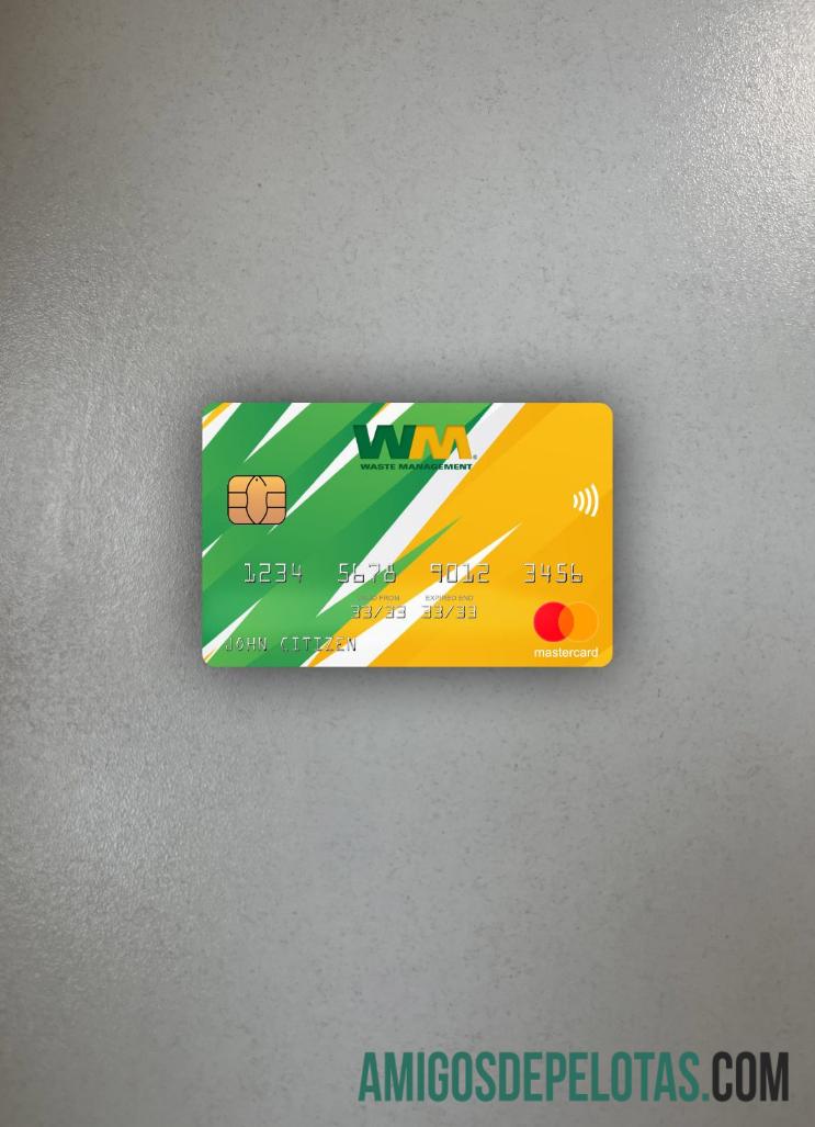 Banco de gerenciamento de resíduos dos EUA Mastercard Photolook Front amostra